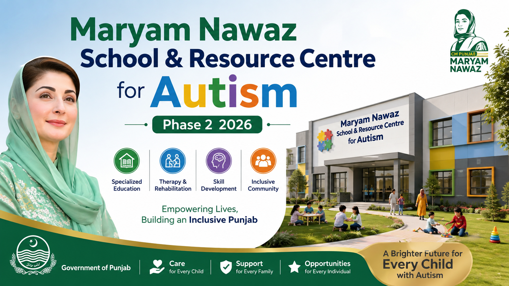 Maryam Nawaz School & Resource Centre for Autism — Phase 2 2026