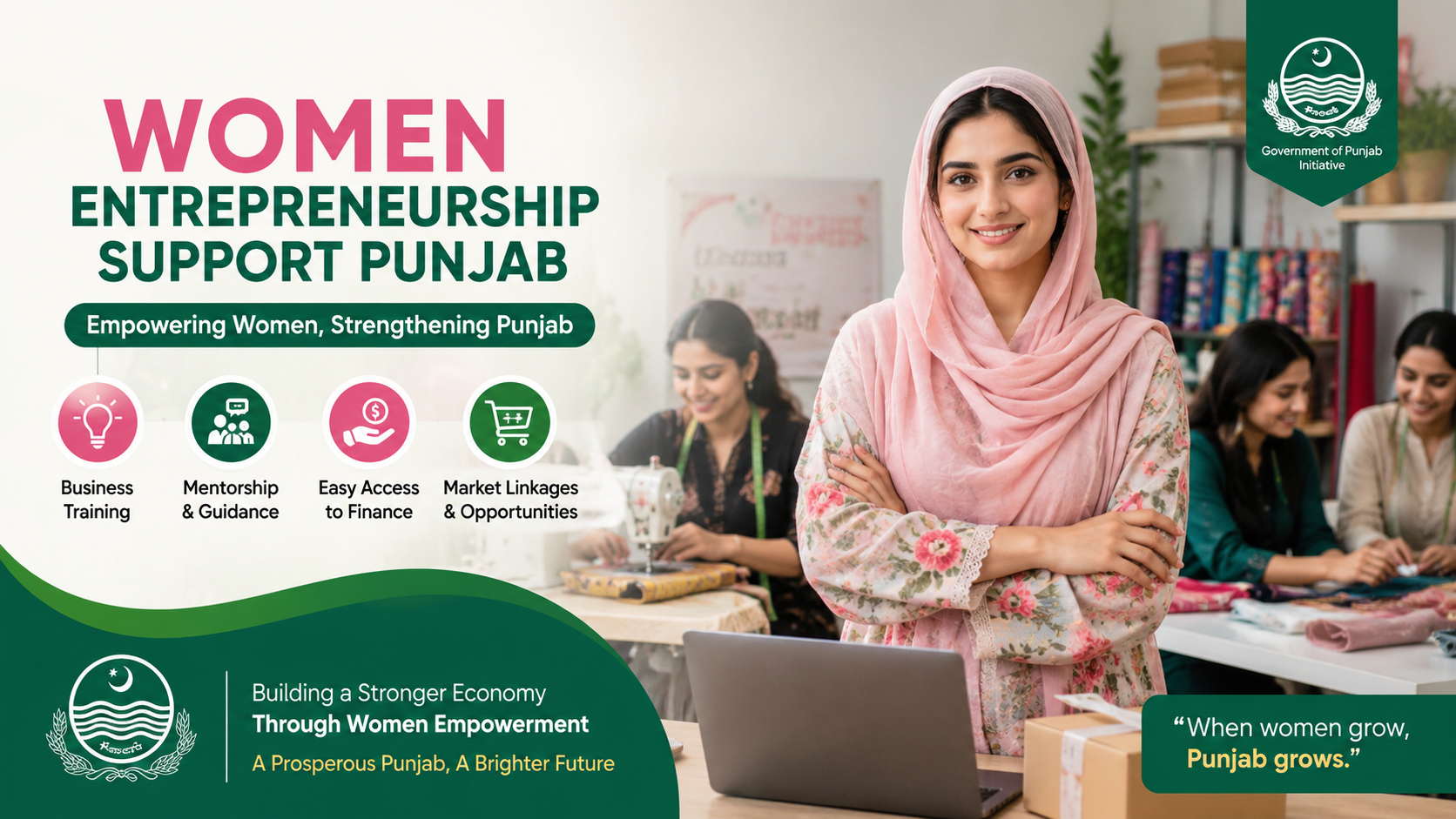 Women Entrepreneurship Support Punjab — women entrepreneurs ke liye opportunities.