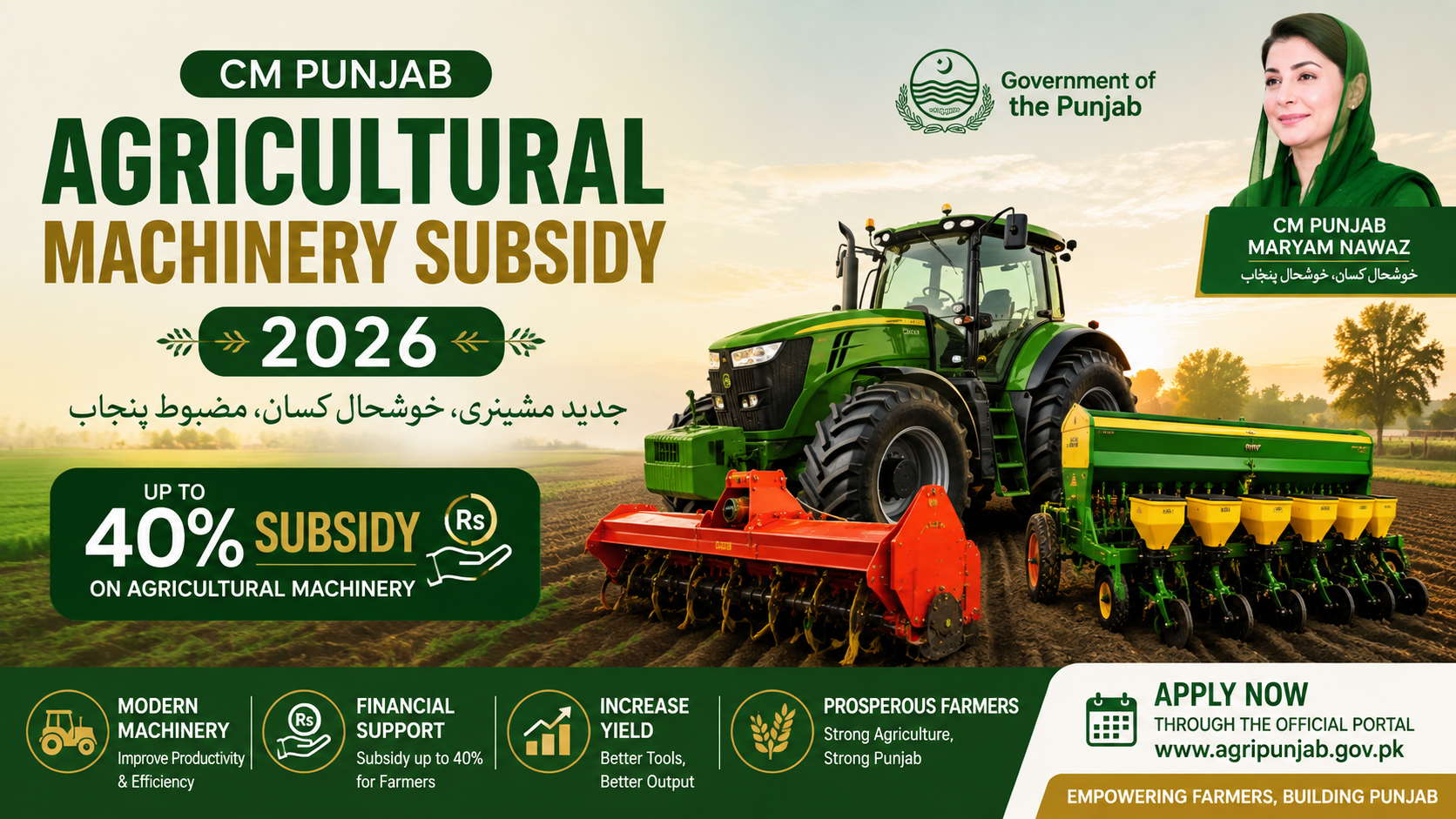 CM Punjab Agricultural Machinery Subsidy 2026