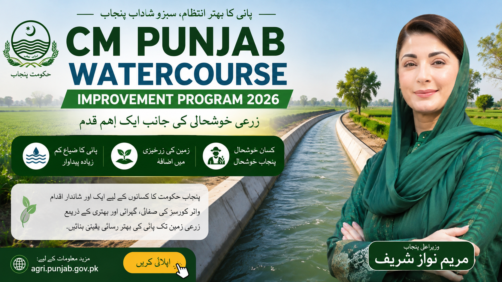 CM Punjab Watercourse Improvement Program 2026
