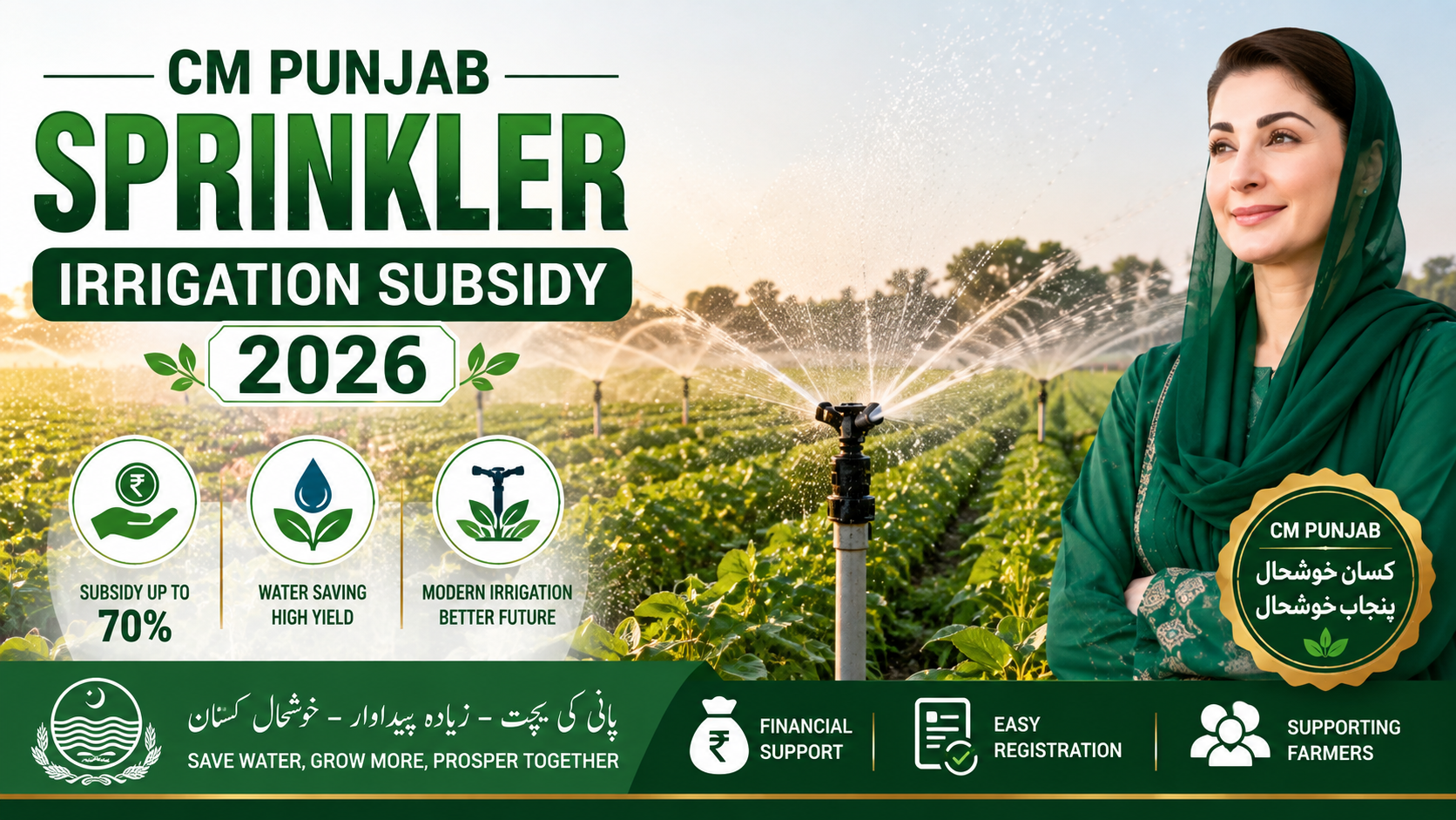CM Punjab Sprinkler Irrigation Subsidy 2026