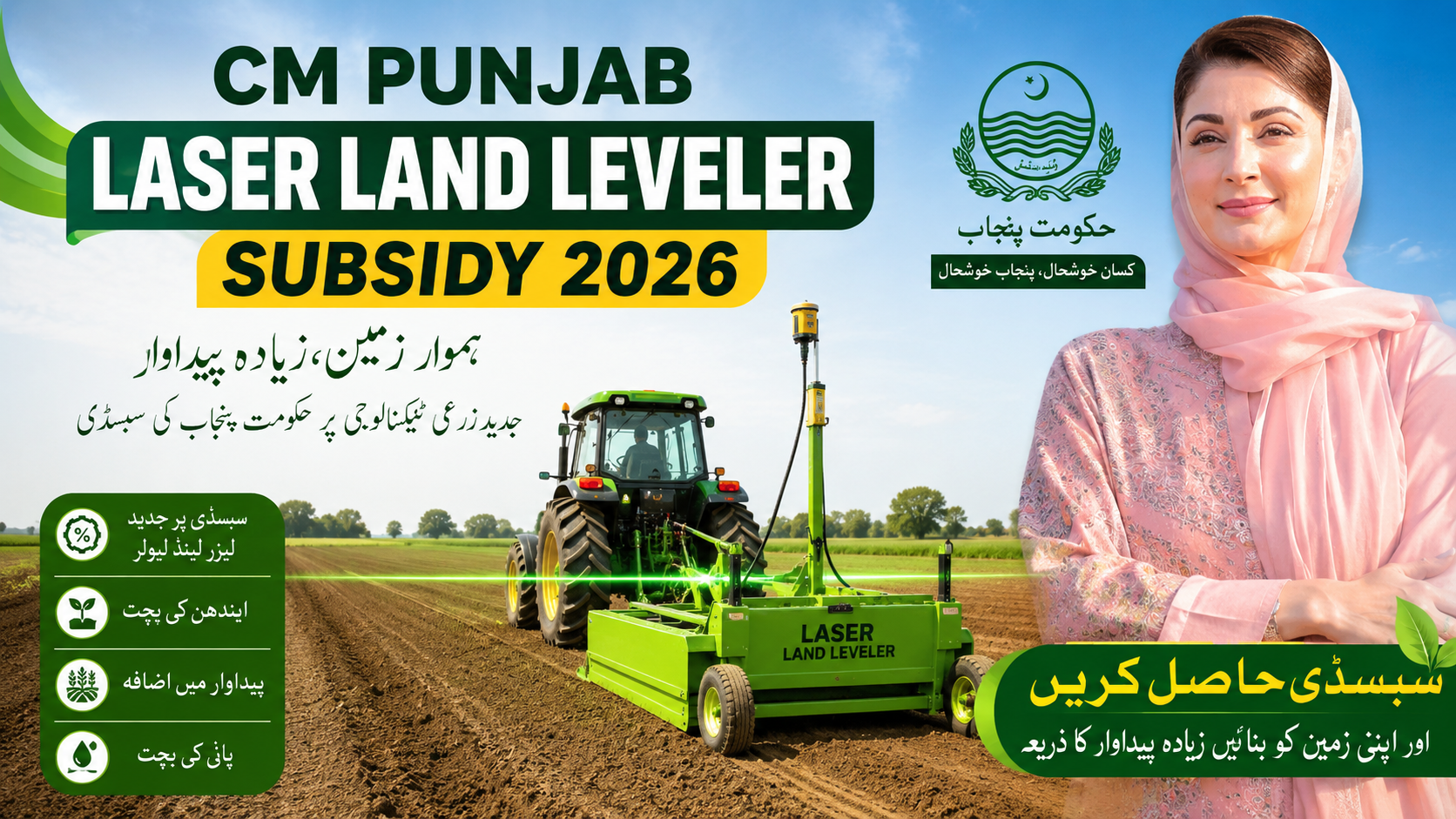 CM Punjab Laser Land Leveler Subsidy 2026
