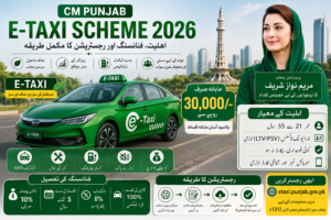 CM Punjab E-Taxi Scheme 2026: اہلیت، فنانسنگ اور رجسٹریشن کا مکمل طریقہ